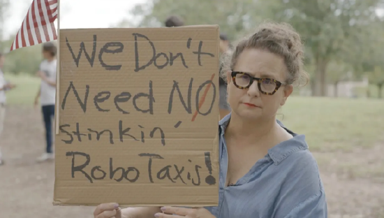 特斯拉在得州奥斯(🐀)汀遭遇抗议活动(🐌)：反(😐)对马斯克Robotaxi计划